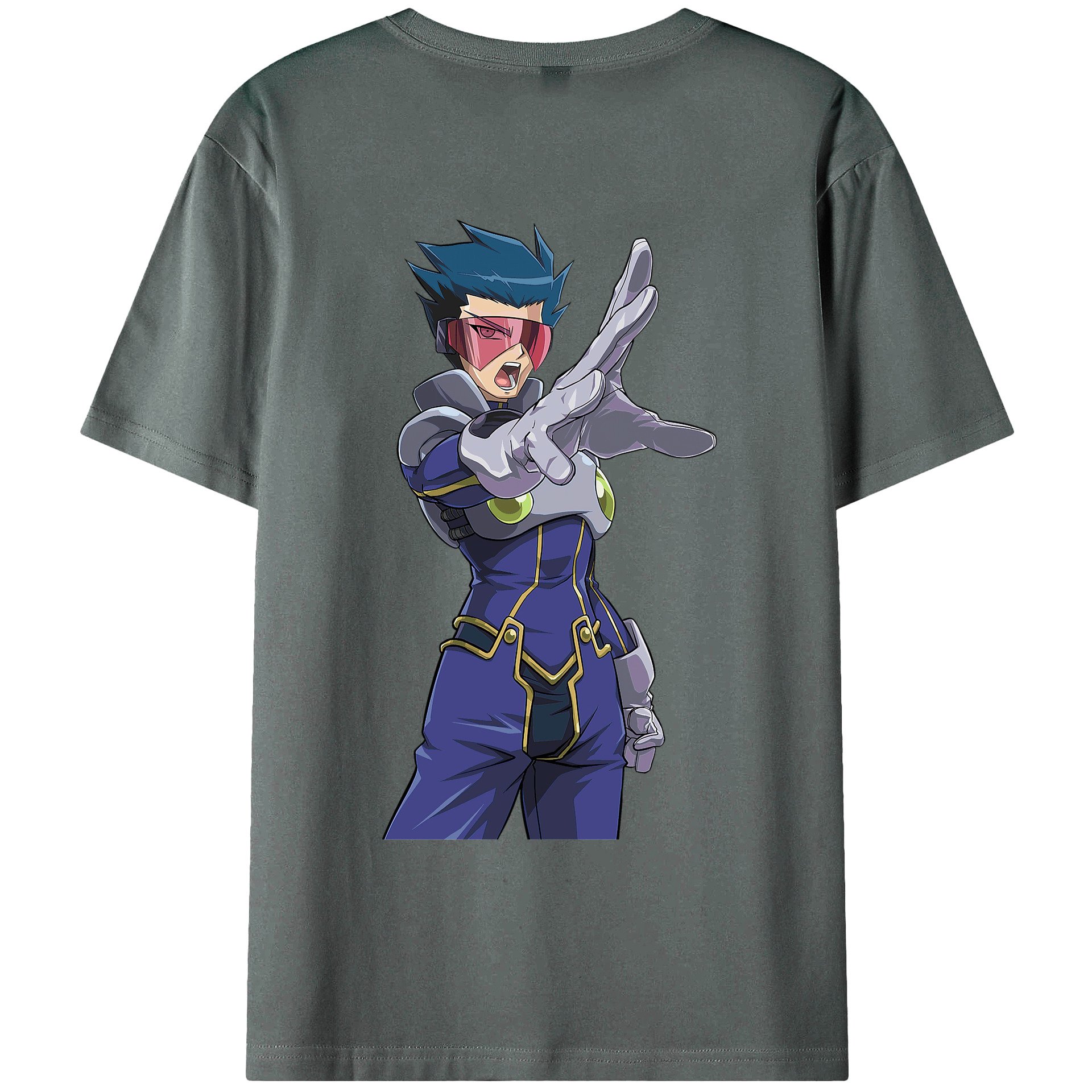 （画像用） 遊☆戯☆王 Yu-Gi-Oh! 綿100％ メンズ半袖Tシャツ（バックプリント） 通気性